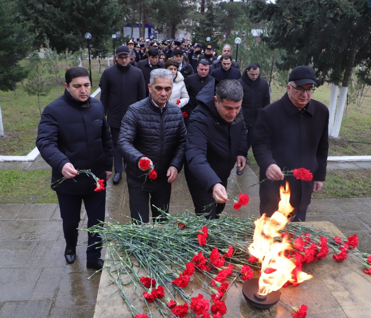Neftçalada 20 Yanvar şəhidlərinin ildönümü qeyd olundu - FOTOLAR